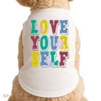 Love Yourself Cute Flower Doggie Tank thumb 0