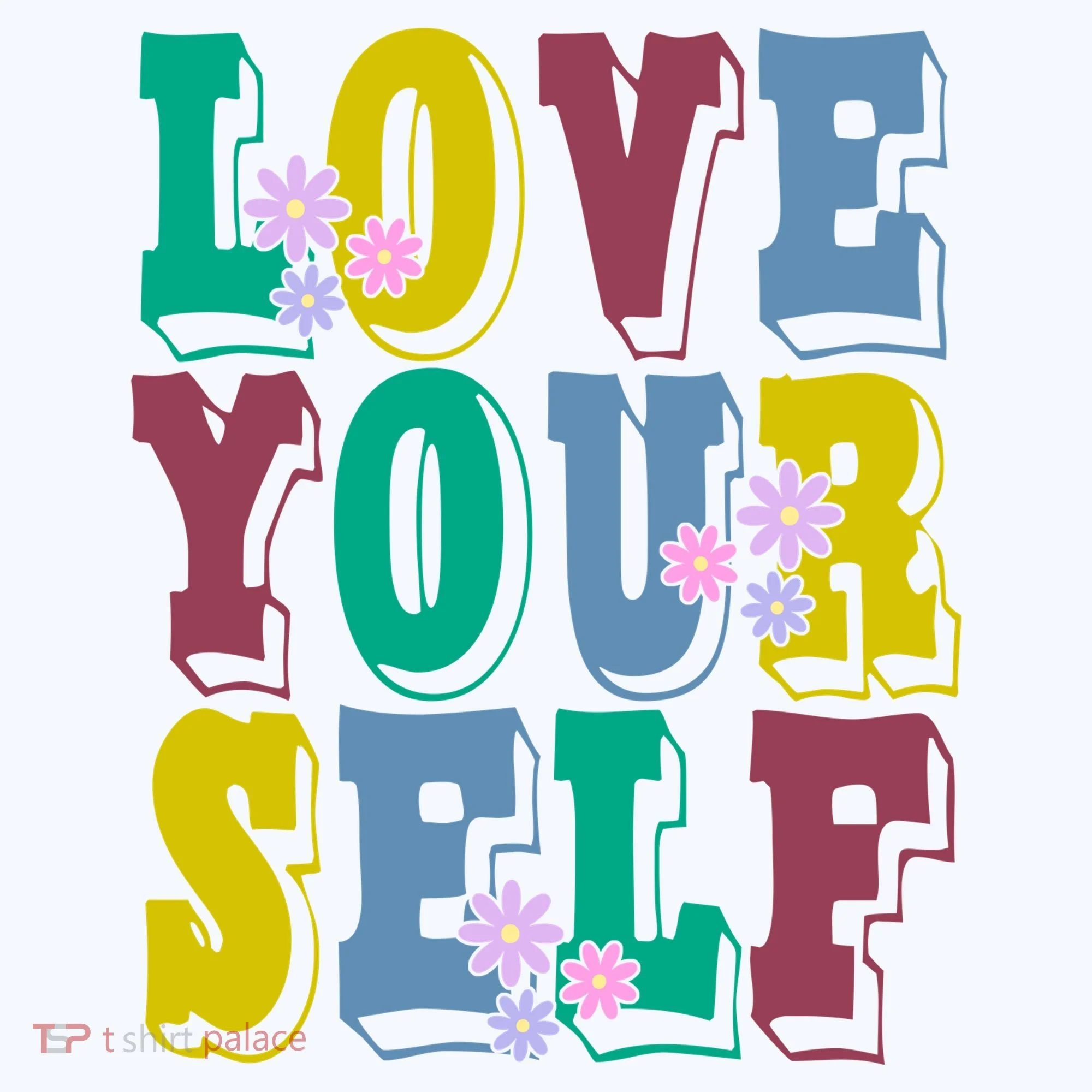 Love Yourself Cute Flower Doggie Tank