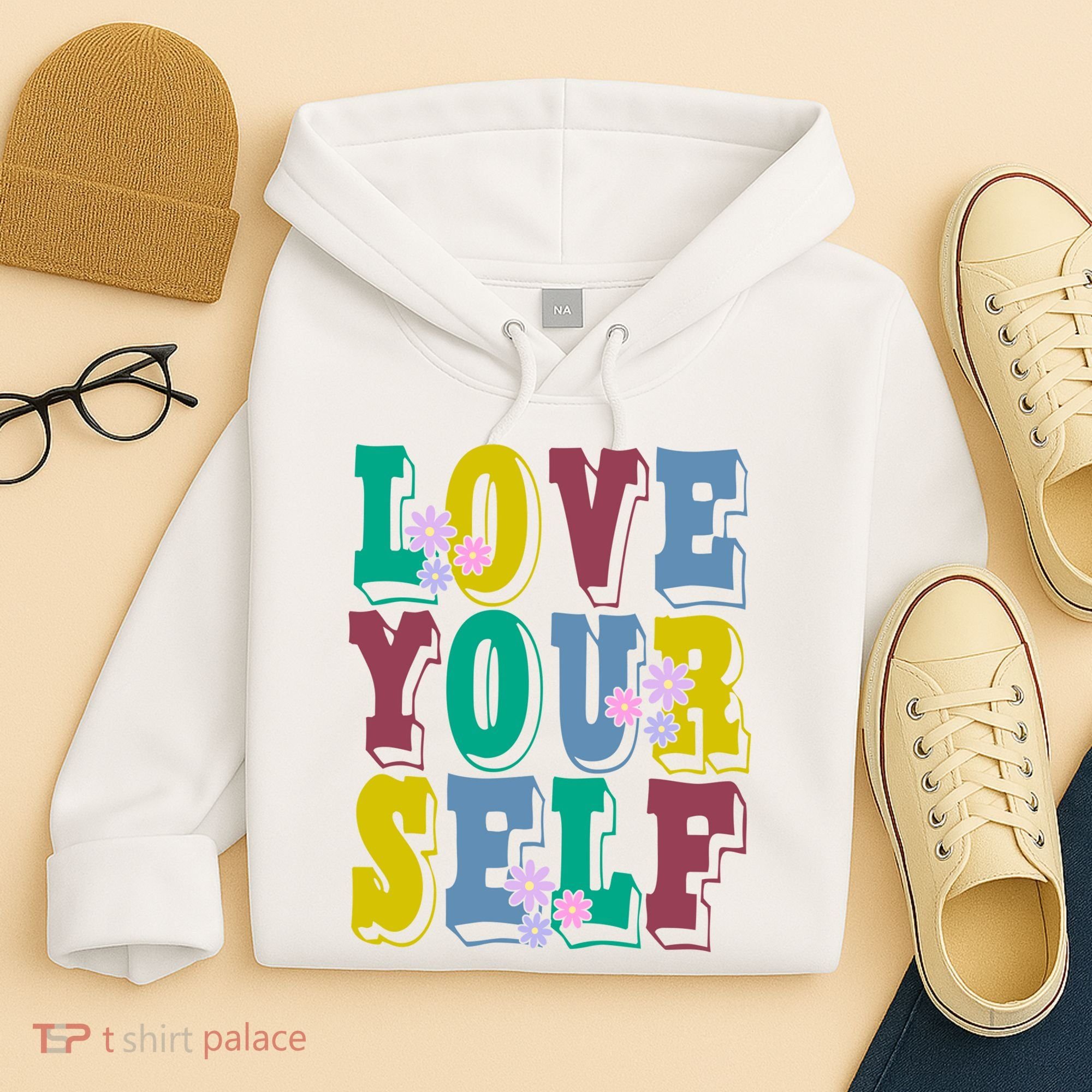 Love Yourself Cute Flower Hoodie