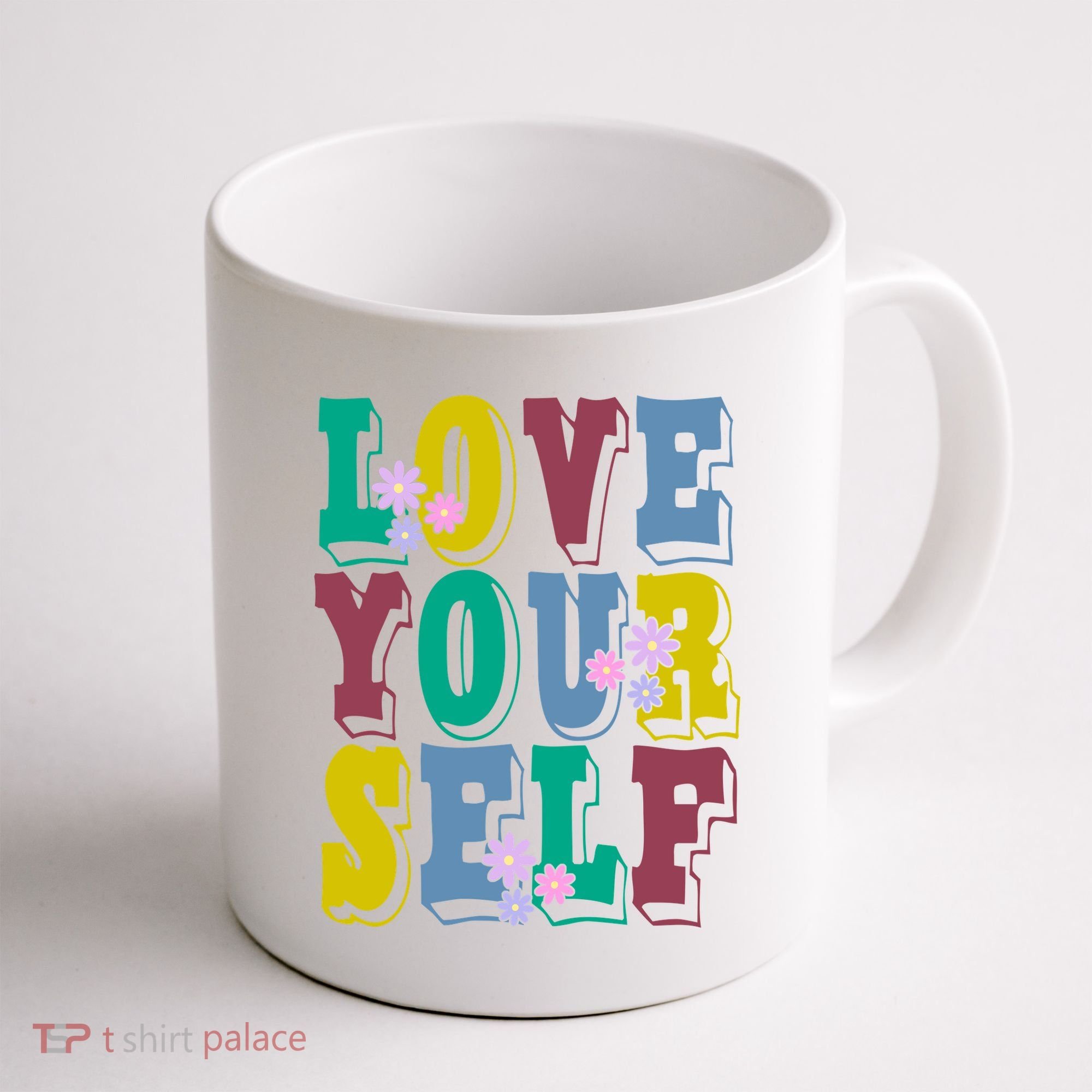 Love Yourself Cute Flower Coffee Mug