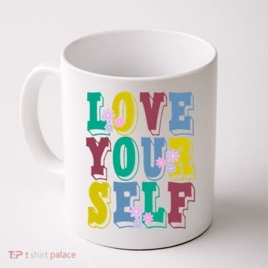 Love Yourself Cute Flower Coffee Mug