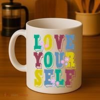 Love Yourself Cute Flower Coffee Mug thumb 4