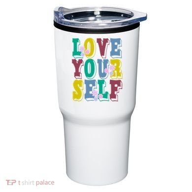 Love Yourself Cute Flower Tumbler