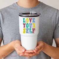 Love Yourself Cute Flower Tumbler thumb 2