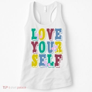 Love Yourself Cute Flower Women's Tank Top