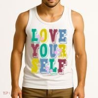 Love Yourself Cute Flower Tank Top thumb 3