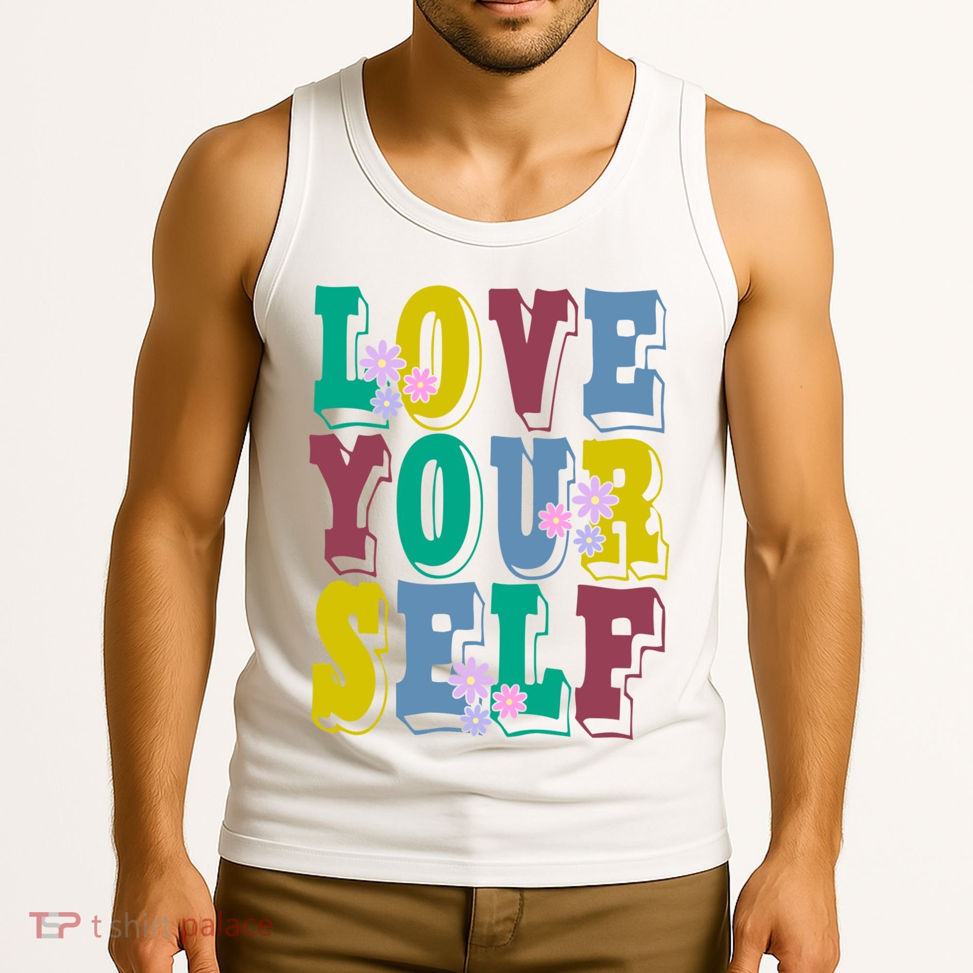 Love Yourself Cute Flower Tank Top