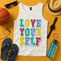 Love Yourself Cute Flower Tank Top thumb 4