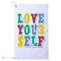 Love Yourself Cute Flower Golf Towel thumb 0
