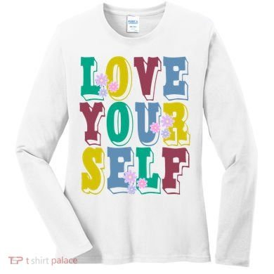 Love Yourself Cute Flower Women's Long Sleeve Shirt