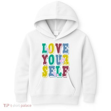 Love Yourself Cute Flower Kids Hoodie