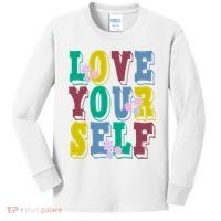 Love Yourself Cute Flower Kids Long Sleeve Shirt thumb 0