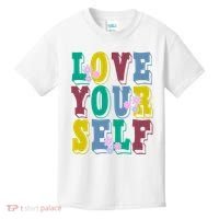 Love Yourself Cute Flower Kids T-Shirt thumb 0