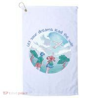 Let Your Dreams Lead The Way Travel Golf Towel thumb 0