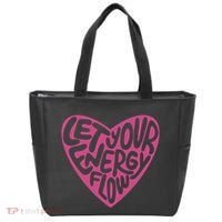 Let Your Energy Flow Heart Quote Tote Bag thumb 0