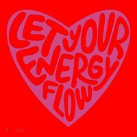 Let Your Energy Flow Heart Quote Santa Hat thumb 1