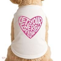 Let Your Energy Flow Heart Quote Doggie Tank thumb 0