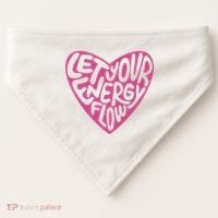 Let Your Energy Flow Heart Quote USA-Made Doggie Bandana thumb 0