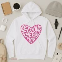 Let Your Energy Flow Heart Quote Hoodie thumb 3
