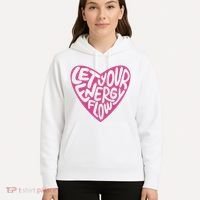 Let Your Energy Flow Heart Quote Hoodie thumb 5