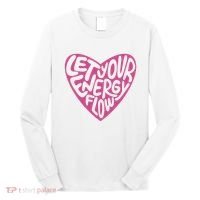 Let Your Energy Flow Heart Quote Long Sleeve Shirt thumb 0