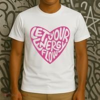 Let Your Energy Flow Heart Quote T-Shirt thumb 3