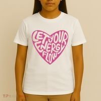 Let Your Energy Flow Heart Quote T-Shirt thumb 4