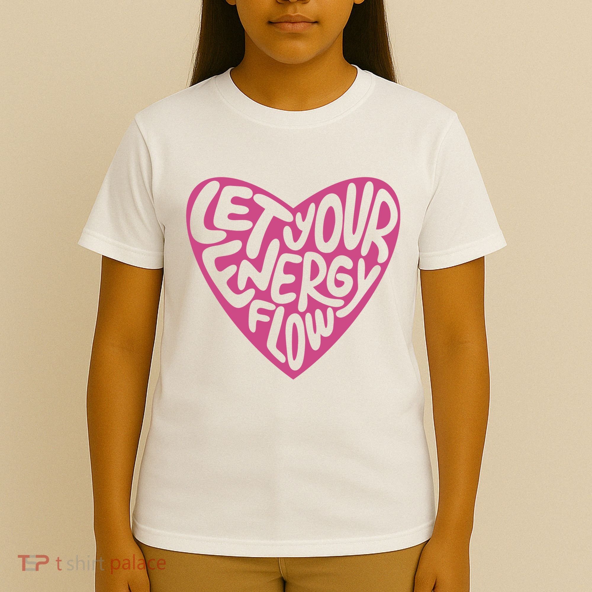 Let Your Energy Flow Heart Quote T-Shirt