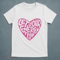 Let Your Energy Flow Heart Quote T-Shirt thumb 5