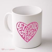 Let Your Energy Flow Heart Quote Coffee Mug thumb 0