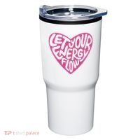 Let Your Energy Flow Heart Quote Tumbler thumb 0