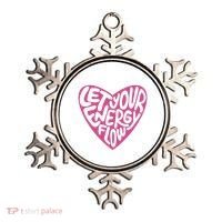 Let Your Energy Flow Heart Quote Ornament thumb 0