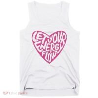 Let Your Energy Flow Heart Quote Tank Top thumb 0
