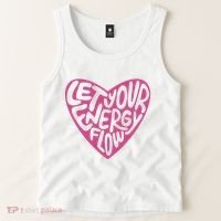 Let Your Energy Flow Heart Quote Tank Top thumb 2