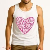 Let Your Energy Flow Heart Quote Tank Top thumb 3