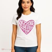 Let Your Energy Flow Heart Quote Women's T-Shirt thumb 4