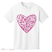 Let Your Energy Flow Heart Quote Kids T-Shirt thumb 0