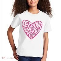 Let Your Energy Flow Heart Quote Kids T-Shirt thumb 2