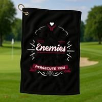 Love Your Enemies Pray For Those Who Persecute You Matthew Golf Towel thumb 1