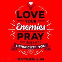 Love Your Enemies Pray For Those Who Persecute You Matthew Santa Hat thumb 1
