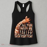 Let Your Faith Be Taller Than Your Fear Giraffe Women's Tank Top thumb 3