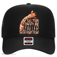 Let Your Faith Be Taller Than Your Fear Giraffe Hat thumb 0