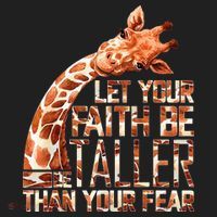 Let Your Faith Be Taller Than Your Fear Giraffe Hat thumb 2