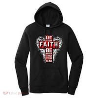 Let Your Faith Be Bigger Than Your Fear Winged Cross Women's Hoodie thumb 0