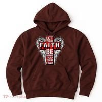 Let Your Faith Be Bigger Than Your Fear Winged Cross Hoodie thumb 0
