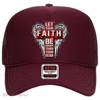 Let Your Faith Be Bigger Than Your Fear Winged Cross Hat thumb 0