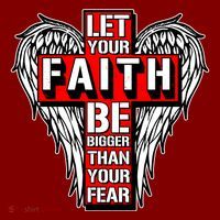 Let Your Faith Be Bigger Than Your Fear Winged Cross Kids Hoodie thumb 2