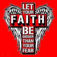 Let Your Faith Be Bigger Than Your Fear Winged Cross Santa Hat thumb 1