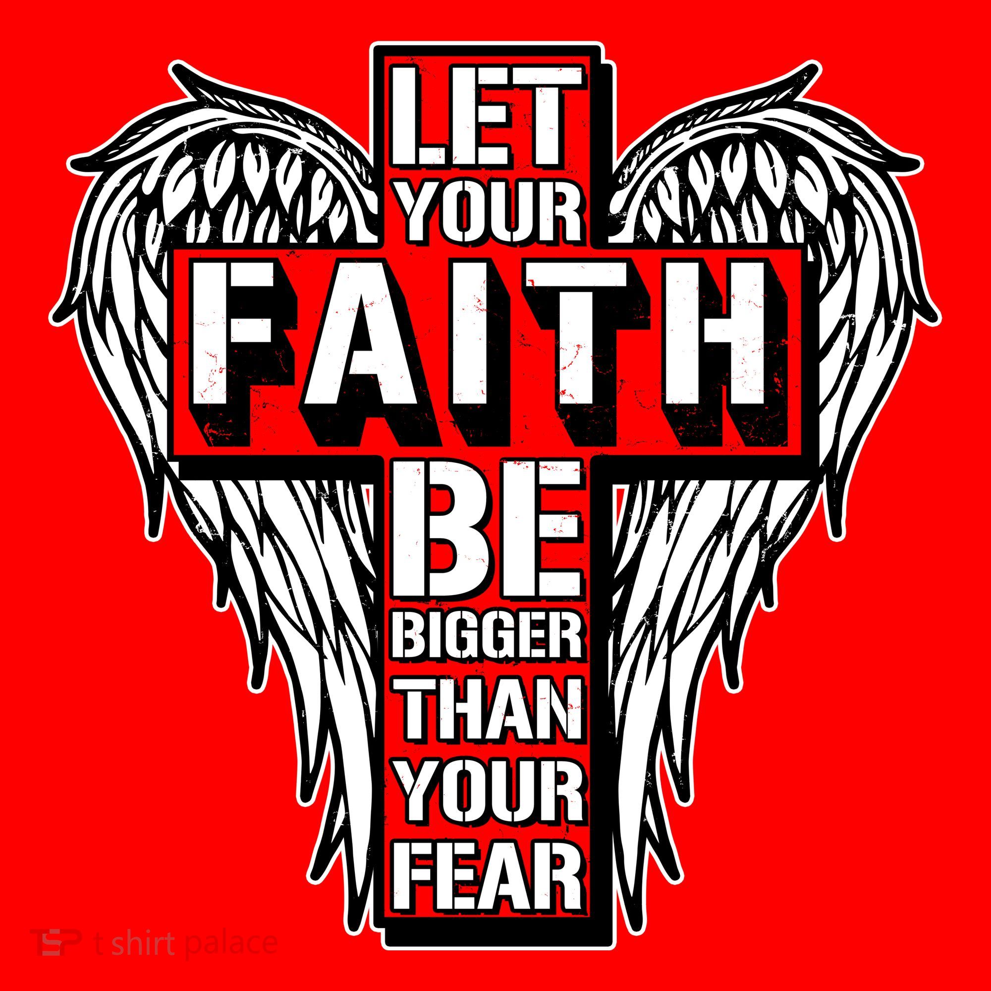 Let Your Faith Be Bigger Than Your Fear Winged Cross Santa Hat