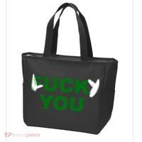 Lucky You F*ck You Funny St Patrick's Day Tote Bag thumb 3